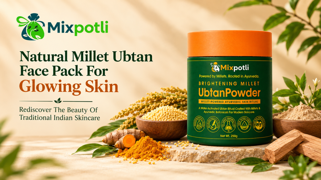Natural Millet Ubtan Face Pack For Glowing Skin