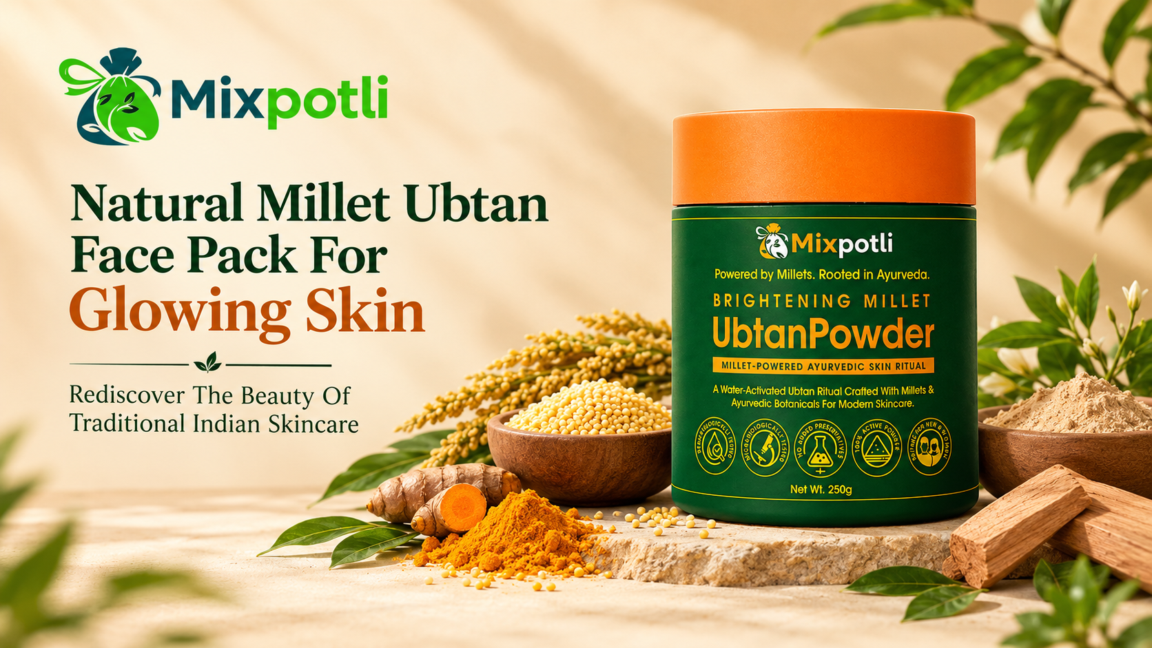 Natural Millet Ubtan Face Pack For Glowing Skin: Rediscover The Beauty Of Traditional Indian Skincare